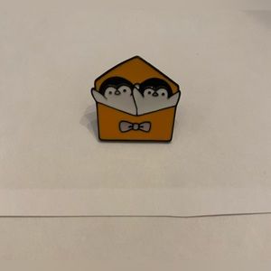 Love Letter Penguins Pin.